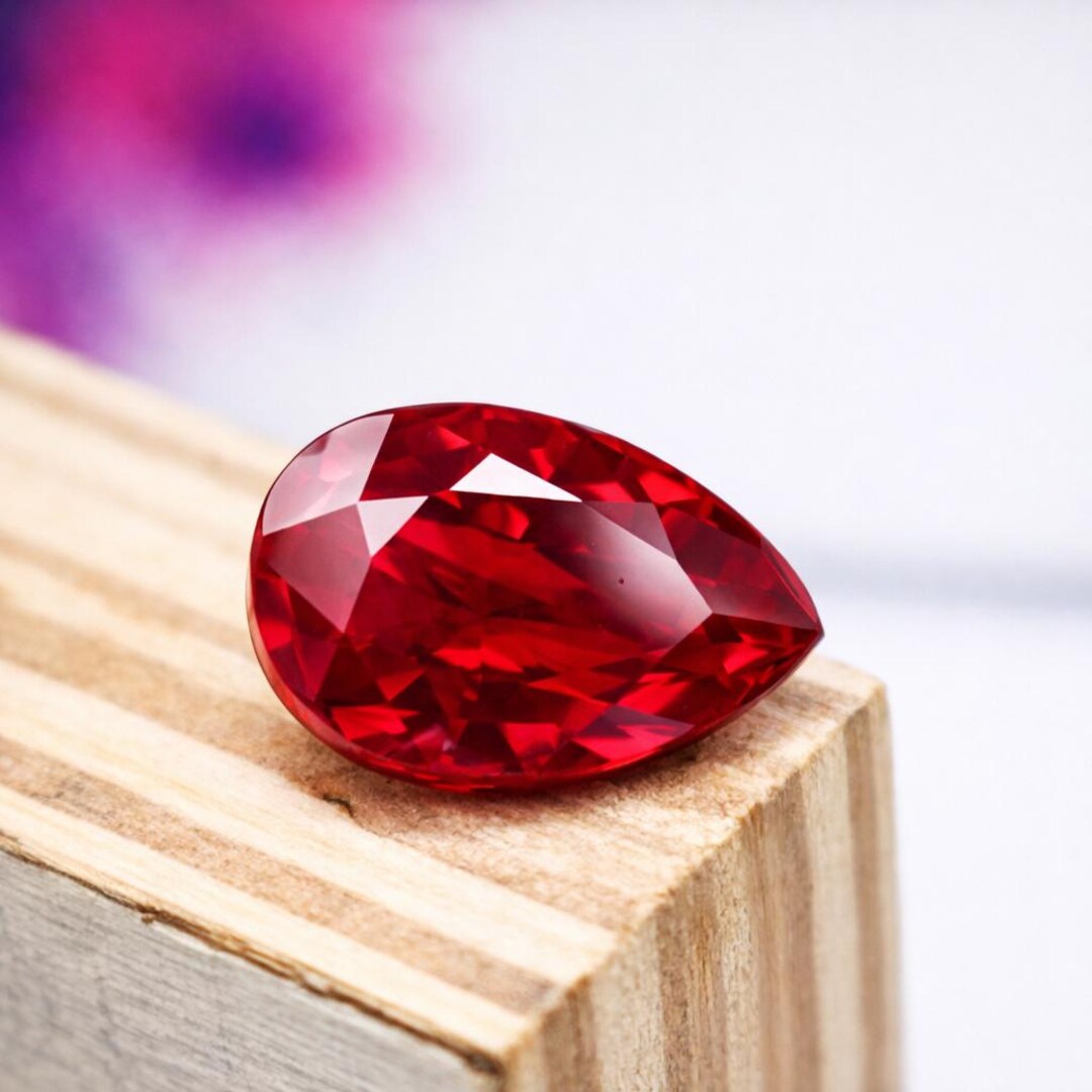 A Bleeding Ruby Natural Blood Red Ruby 10.75ct Beautiful Pear Shape Best Quality ...