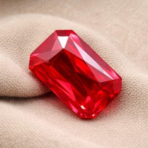 Rubino taglio smeraldo per la creazione di gioielli (15,10 ct)