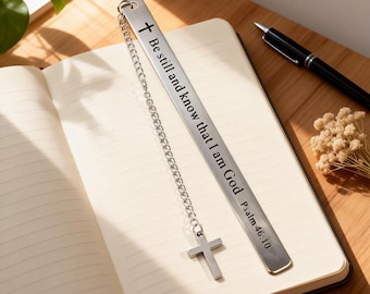 Inspirational Stainless Steel Bookmark |Motivational Quote Metal Page Marker with Chain | Encouraging Gift for Readers, Students Book Lovers