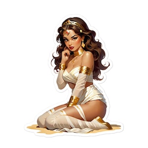 Mummy Pin-Up Sticker - Aurelia, Gilded Mummy
