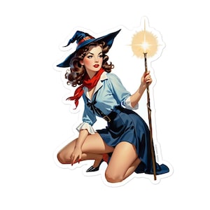 Witch Pin-Up Sticker - Selena, Spellbound Siren