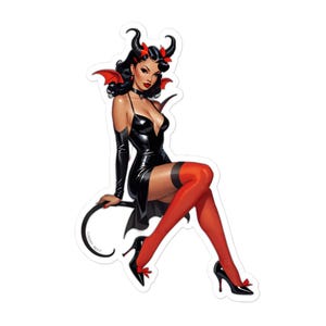 Succubus Pin-Up Sticker - Nyx, Sinfully Sweet Succubus