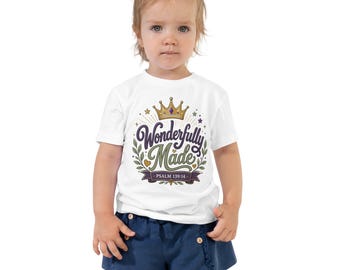 Prachtig gemaakt – Psalm 139:14 | Christelijk T-shirt voor peuters | Jouw goddelijke netwerk