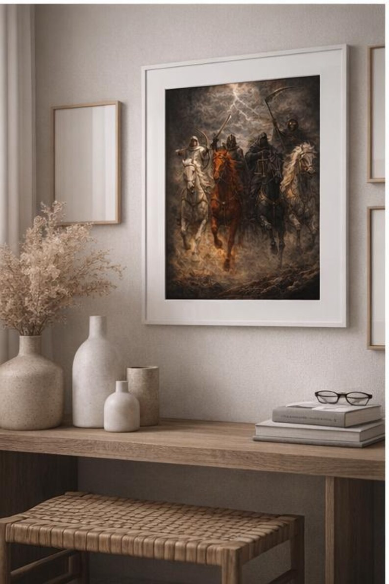 Four Horsemen of the Apocalypse Poster | Revelation 6 Prophetic Wall ...