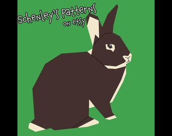 Otter/Marten Rabbit paper-piecing pattern, PDF