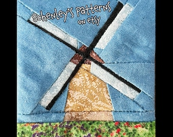 Windmill Paper-Piecing Quilt Pattern, PDF