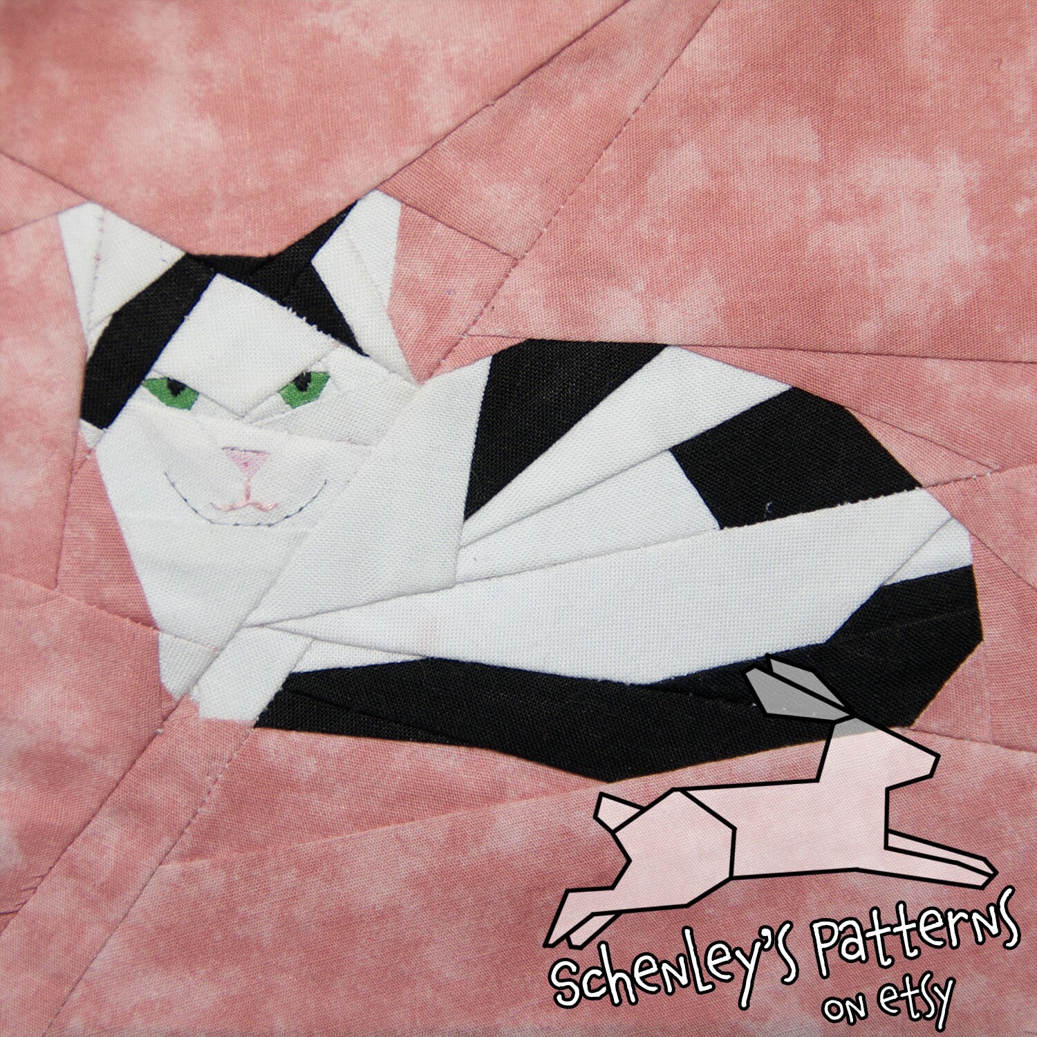 Paper Chain Cat Pattern Spotted Cat Paper-piecing Pattern, PDF - Etsy
