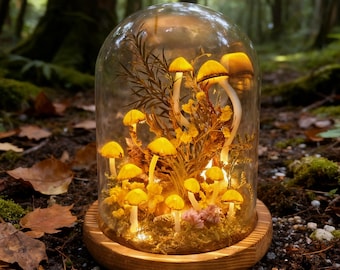 Mushroom Night Light, Enchanted Forest Mushroom Lamp, Nightlight, Unique Gift, Elegant Home Decor, Table Top Decor, Fungi Lamp