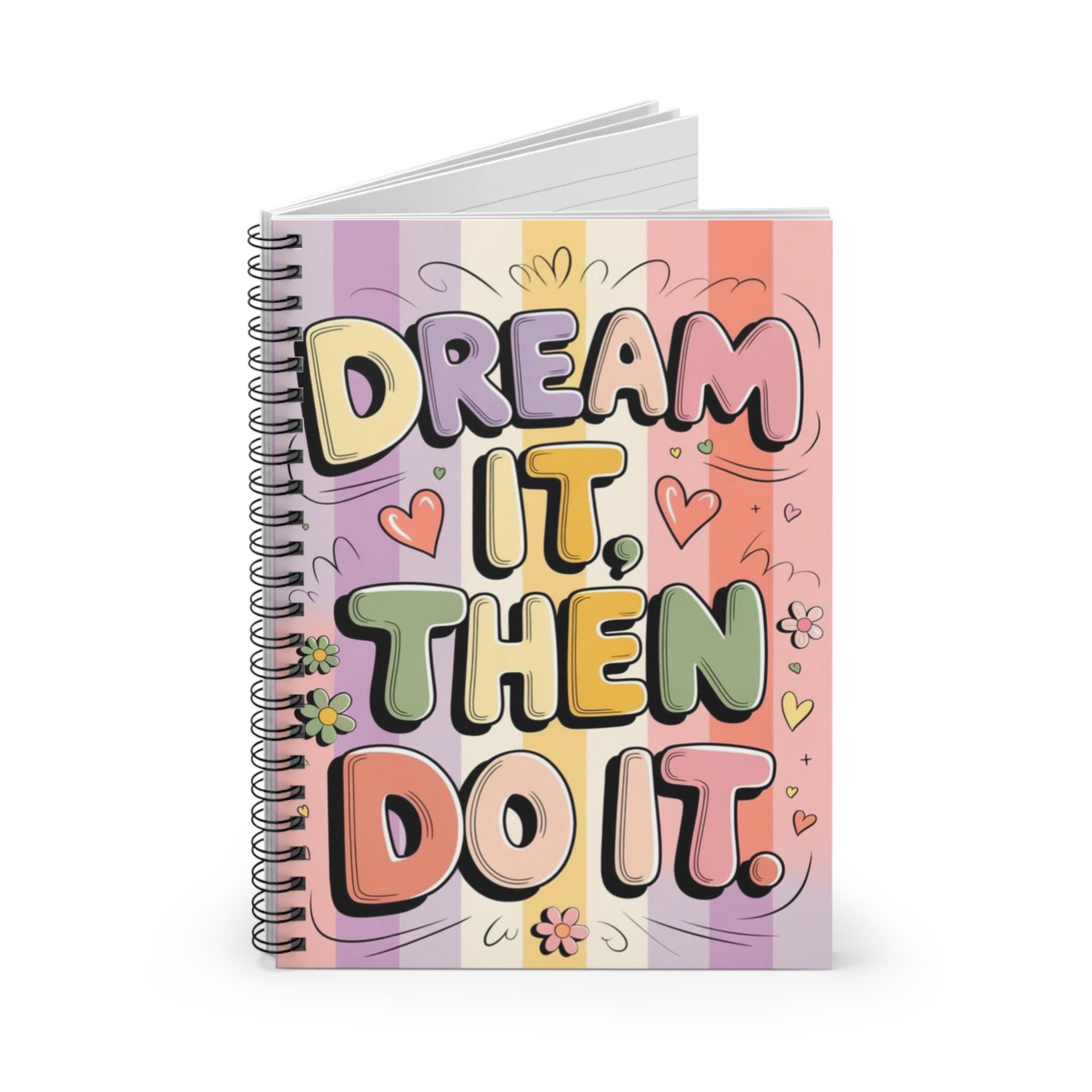 Spiral Notebooks,soft Cover Journal,inspirational Message,dream It,then ...