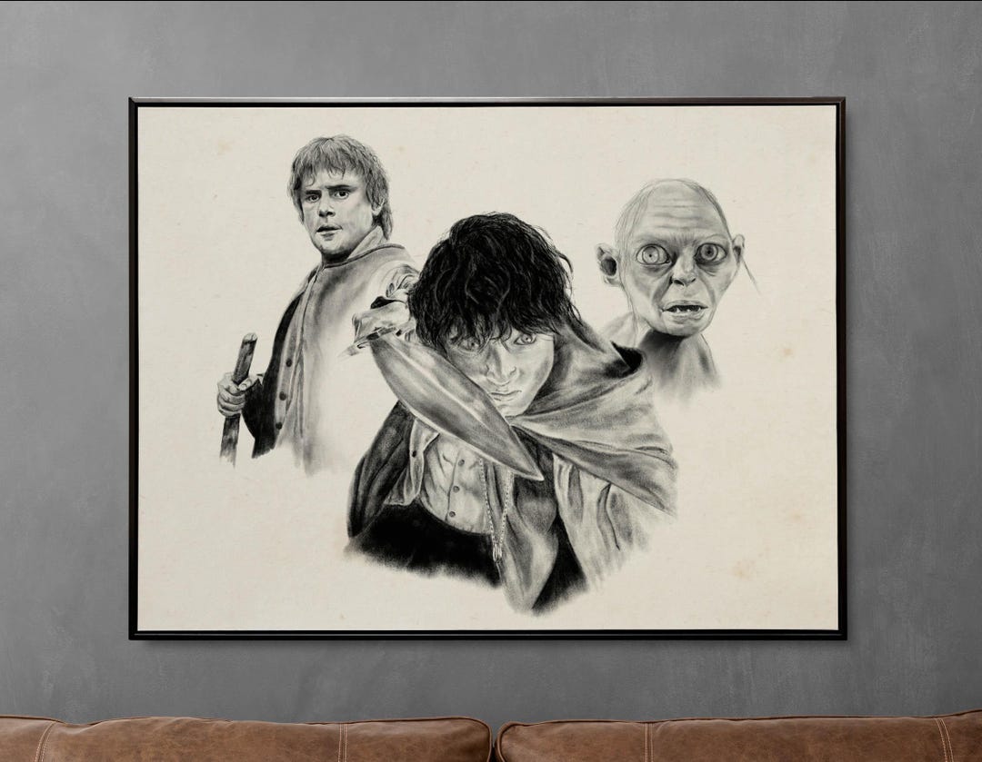 Frodo Sam and Gollum Lord of the Rings Printable Art | Digital Download ...