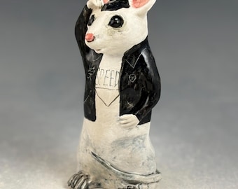 NEW-Lucky Biker mouse 5.5 inches tall with the club Cheesy Riders