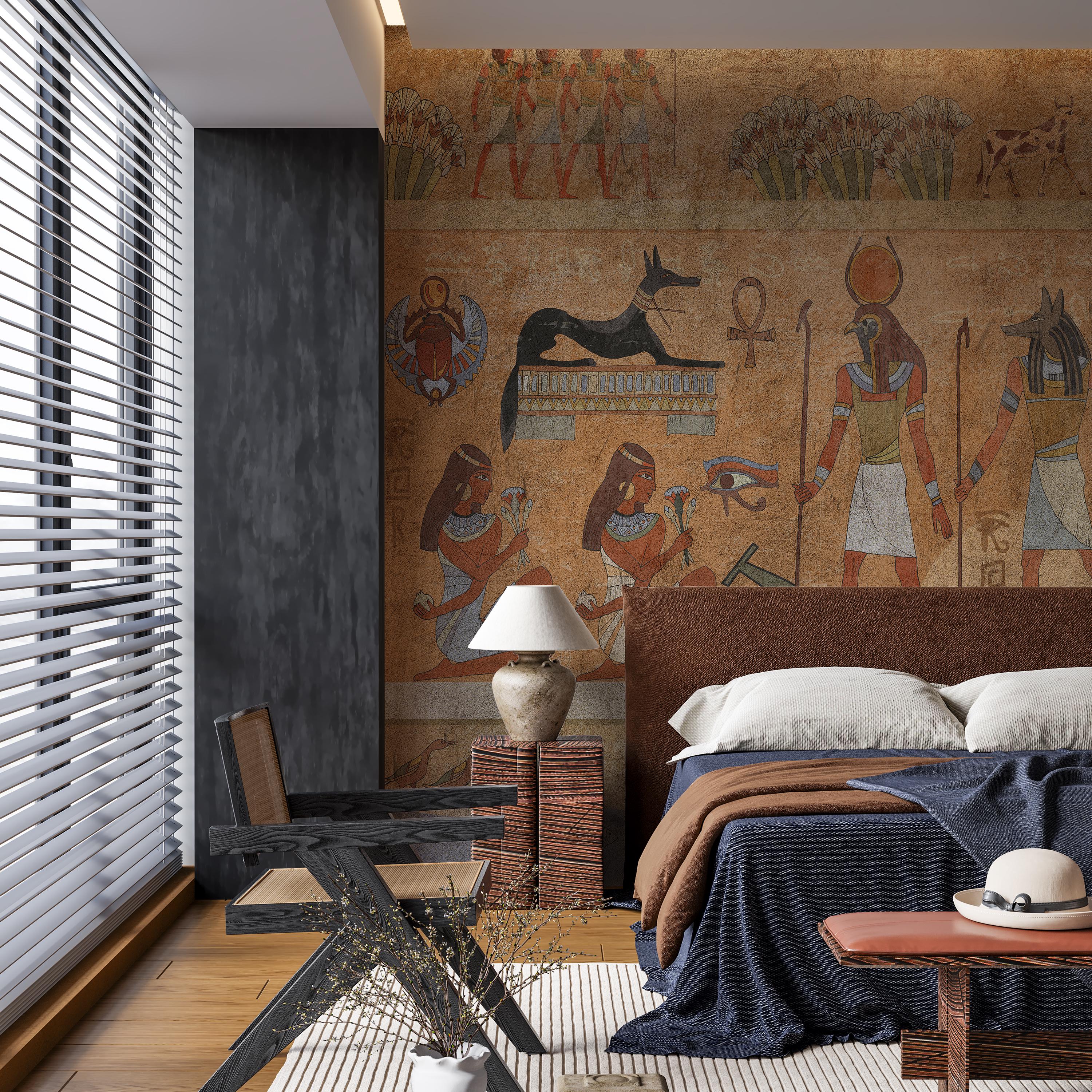 Ancient Egypt Mythology Wall Mural Nonwoven Peel Stick Wallpaper ...