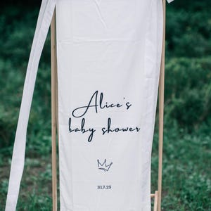 Tessuto per cartello di benvenuto per baby shower / Decorazioni personalizzate per baby shower / Cartello personalizzato per eventi per neonati / Tessuto multiuso per feste di nascita