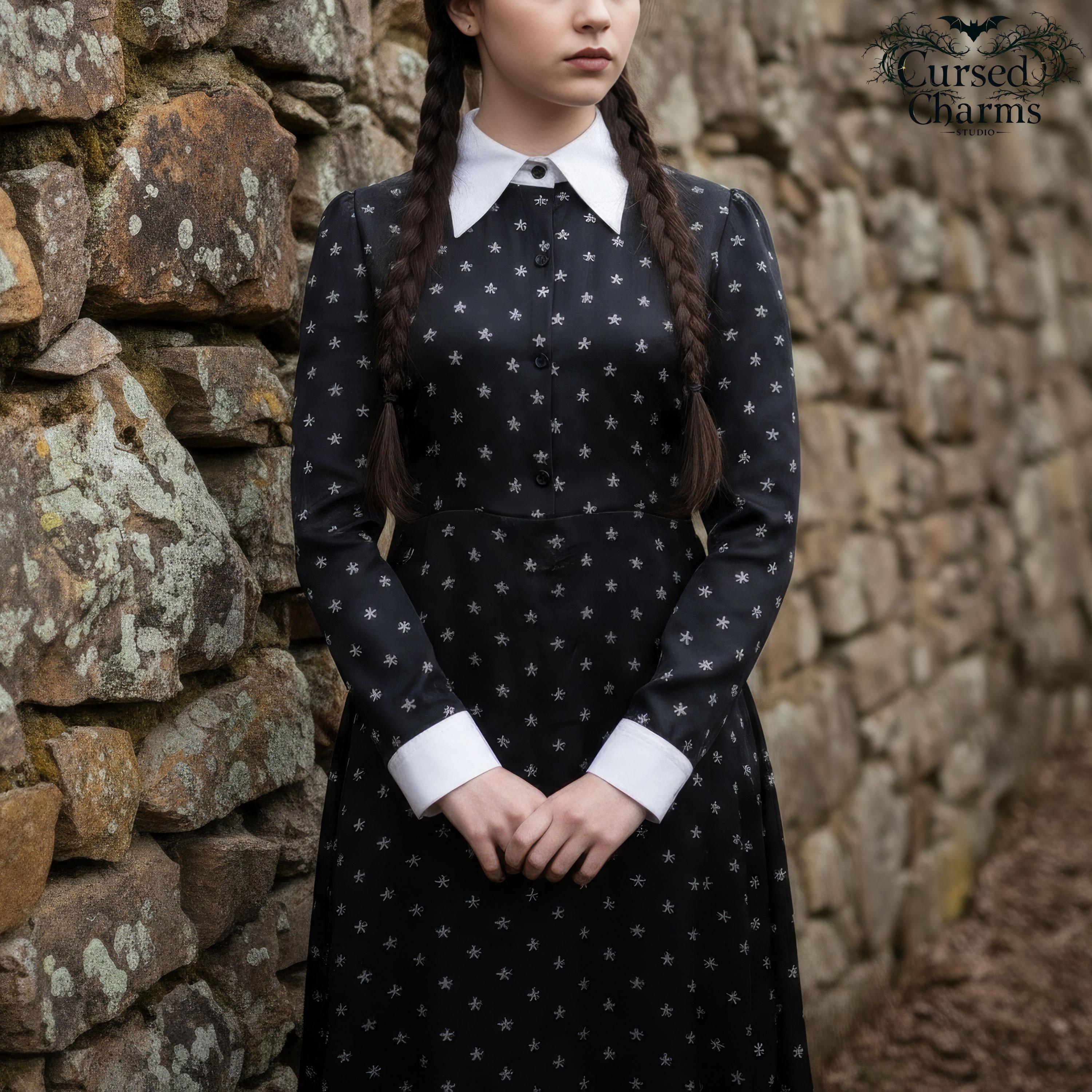 Wednesday Addams Dress for Halloween Women's Costumes
