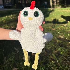 Chicken puppet crochet pattern