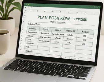 Weekly Meal Planner Template • Printable PDF + Excel