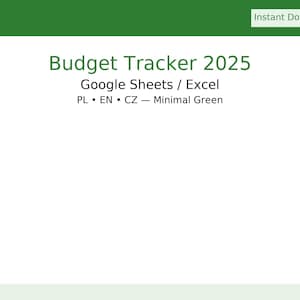Budget Tracker 2025 [PL]