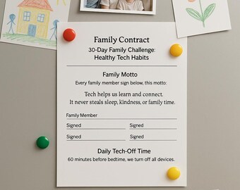 AI Detox Workbook – Family Tech Rules & Offline Activities (Printable PDF)