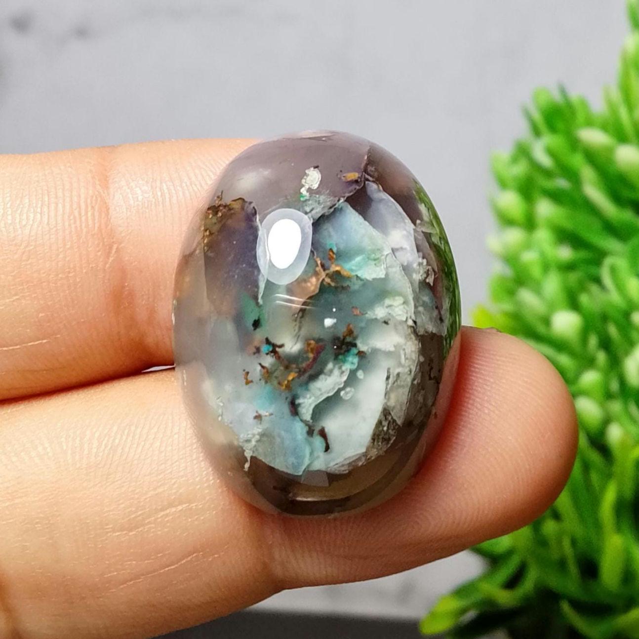 クリソコラ天然銅のサイズ：26,7x20,3 x 10,7 mm - Etsy 日本