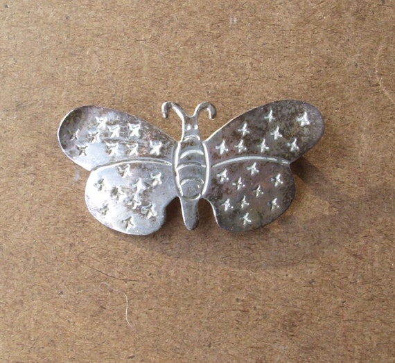 Sterling Silver Moth or Butterfly pin - image 2