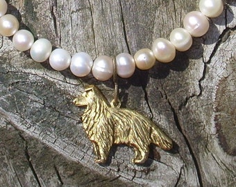 Sheltie-Collies and Pearls Bracelet