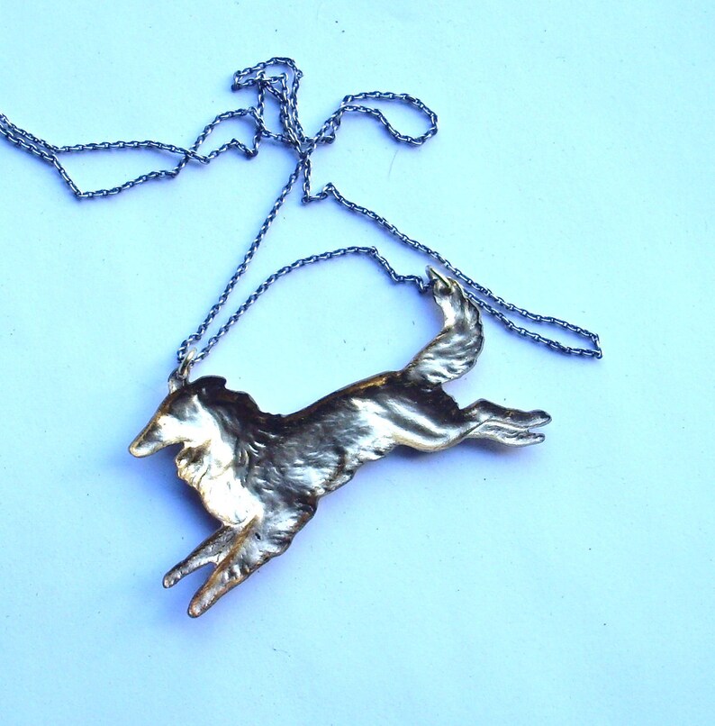 Mixed Metal Collie-Sheltie Necklace image 4