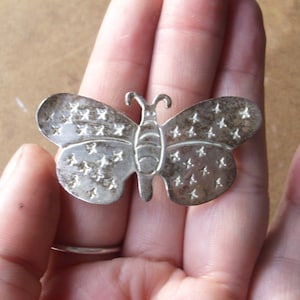 Sterling Silver Moth or Butterfly pin