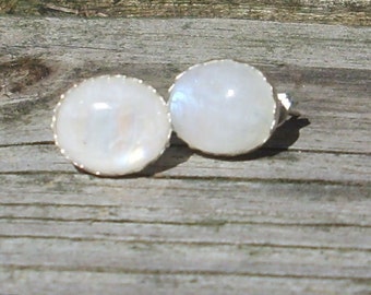 Oval Moonstone Earrings