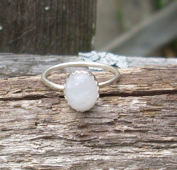 pear moonstone ring with 5 round stone stacker Rainbow moonstone stacking set 925 sterling silver