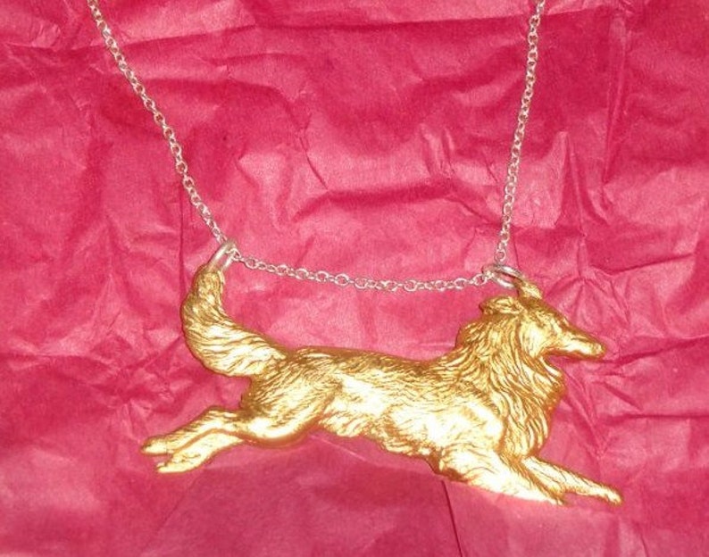 Mixed Metal Collie-Sheltie Necklace image 2