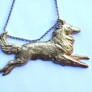 Mixed Metal Collie-Sheltie Necklace image 1