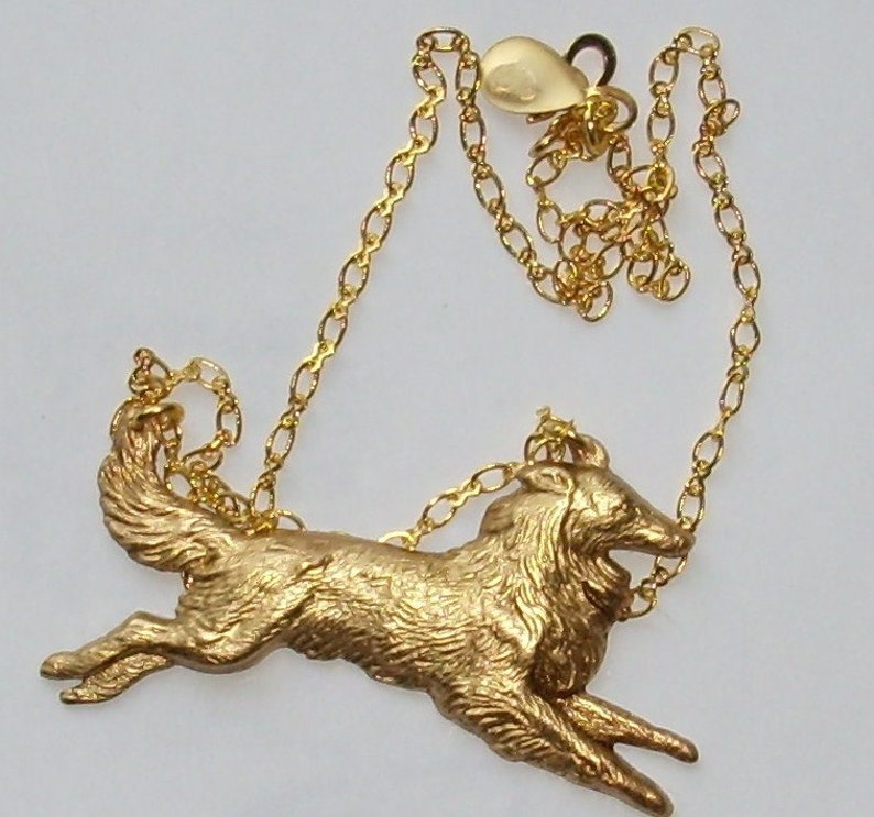 Mixed Metal Collie-Sheltie Necklace image 3