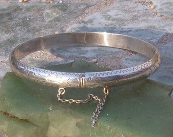 Vintage Hinged  Bracelet-Bangle