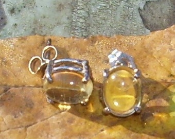 Honey Drops - Classic Citrine Studs - Post Earrings