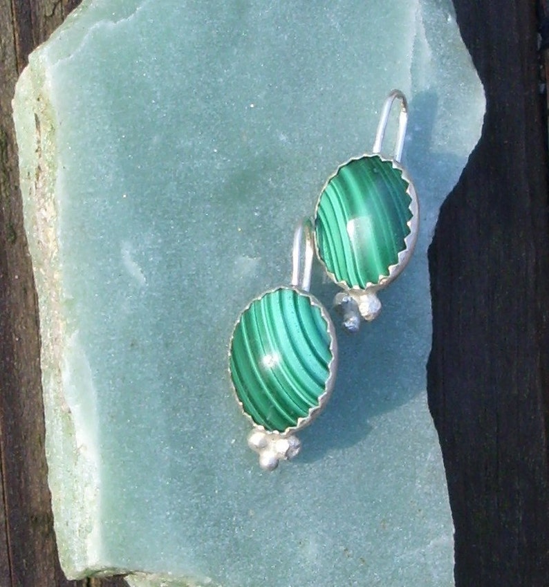 Malachite Earrings image 3