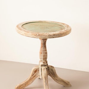 Retro Wood Coffee Table, Handmade Dining Table, Boho Style Table, Natural Walnut Table, Classic style, Vintage Rustic Round Side Table
