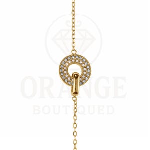 Gold-plated steel bracelet