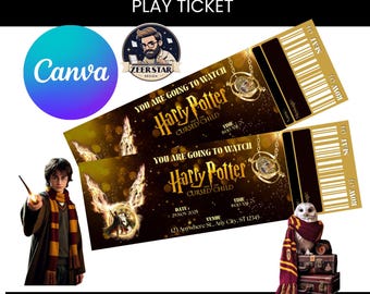 Bearbeitbares Harry Potter Cursed Child Ticket, Andenken Event Geschenk (Digitaler Download)