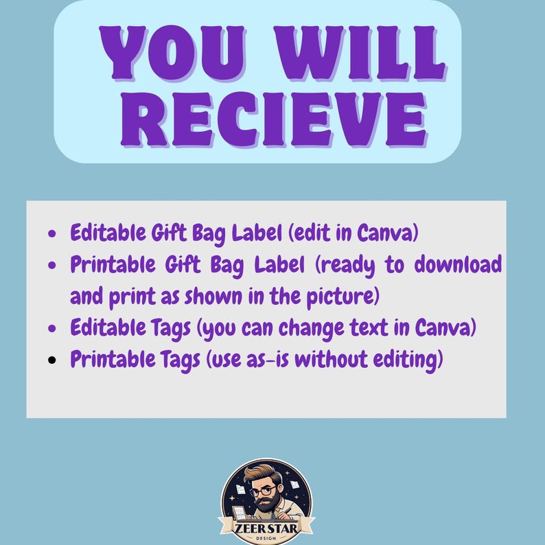 ズートピア2 ギフトバッグラベル、印刷可能な誕生日パーティーの記念品タグ（デジタルダウンロード） 画像 5