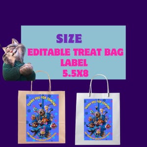 ズートピア2 ギフトバッグラベル、印刷可能な誕生日パーティーの記念品タグ（デジタルダウンロード） 画像 2