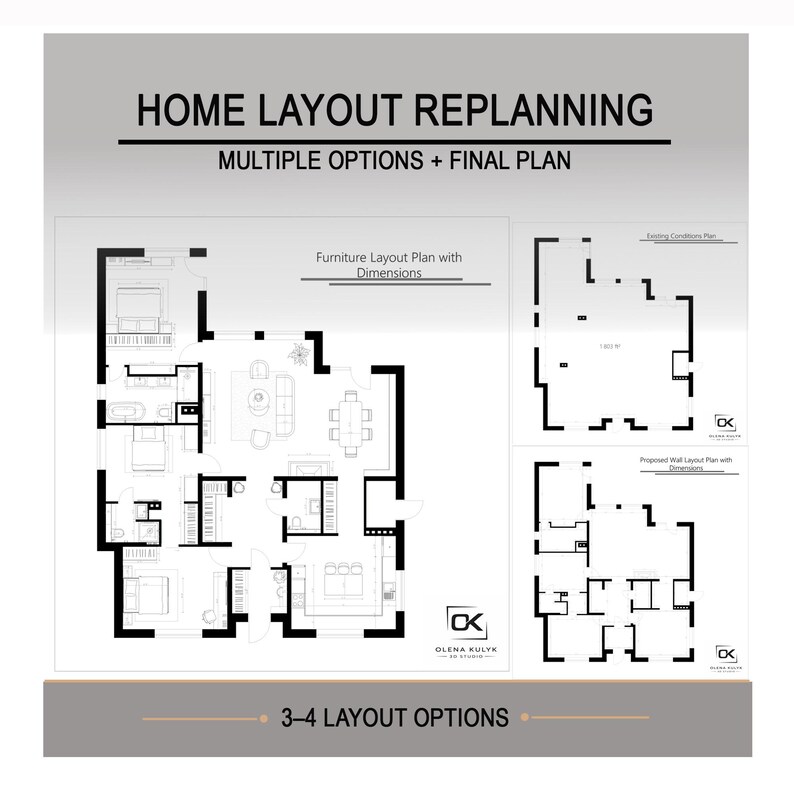Custom Floor Plan | House Layout Design | Furniture Plan Service - Etsy ...