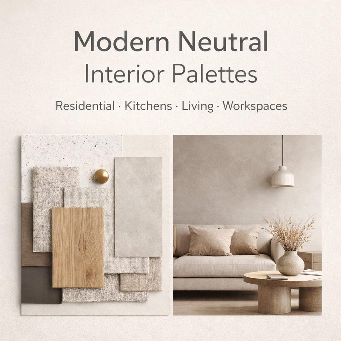 Modern Neutral Interior Palettes | Interior Design Color & Material ...
