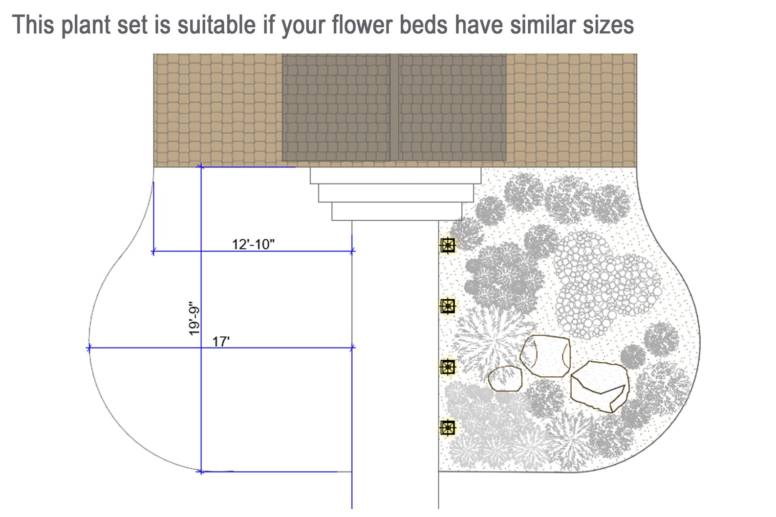 Berm Plan.pdf Premade Front Yard Landscape Design Package | Zone 5-8 Berm Garden Plan ...