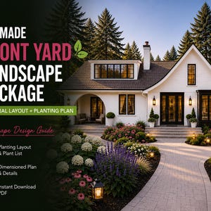 Premade Landscape Plan | Front Yard Design with Planting Layout