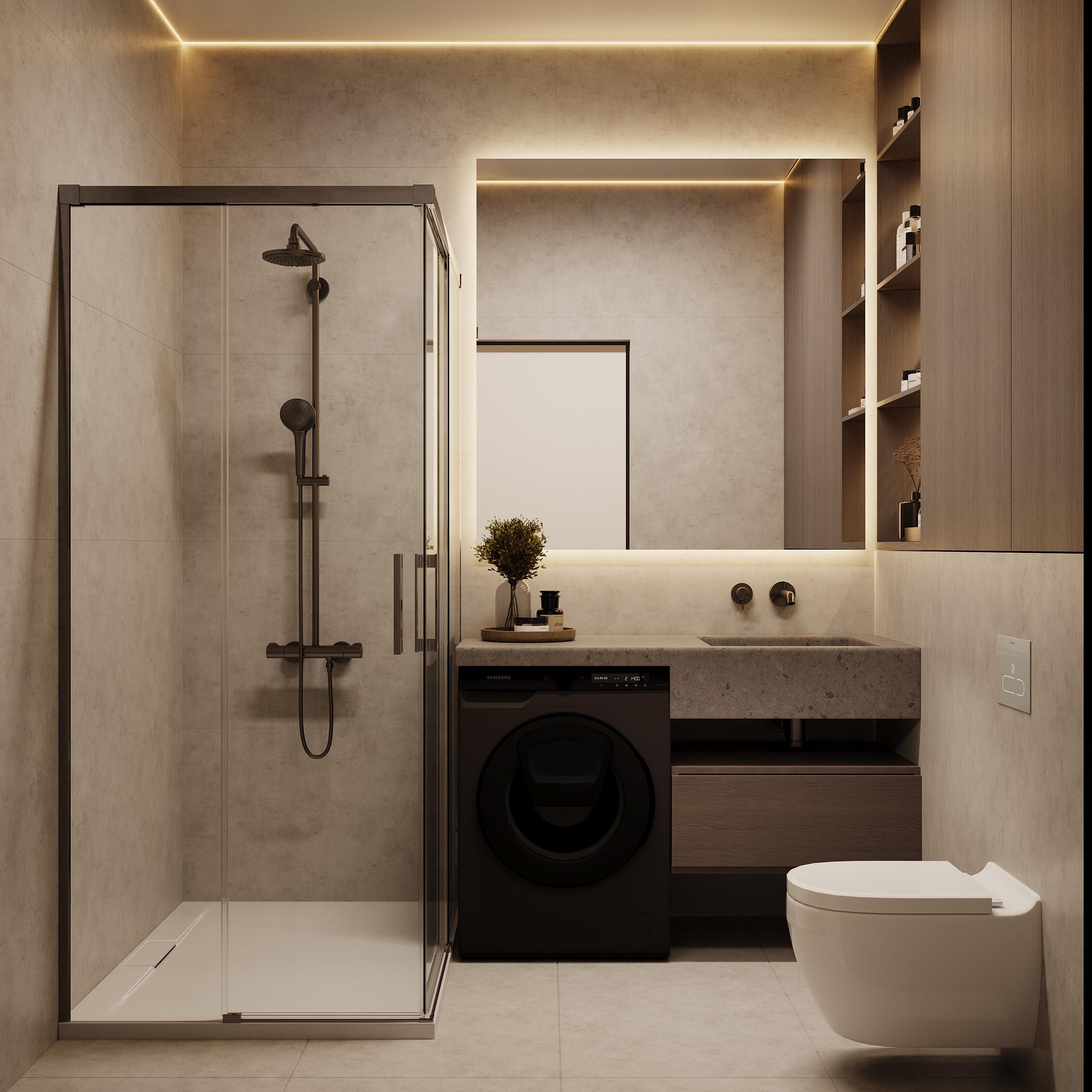 Small Bathroom Layout Guide – 8 Ready-made 3D Bathroom Designs With ...