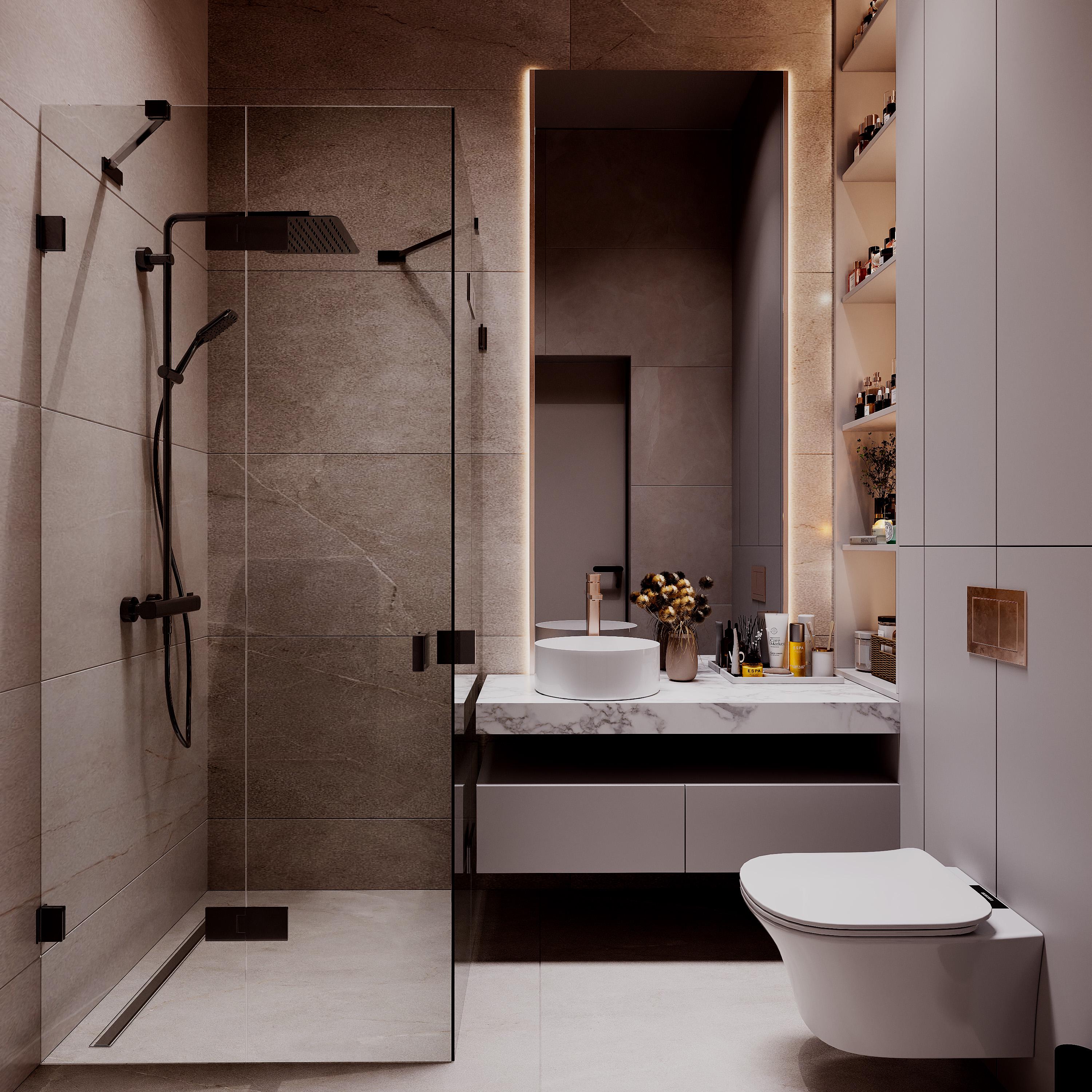 Small Bathroom Layout Guide – 8 Ready-made 3D Bathroom Designs With ...