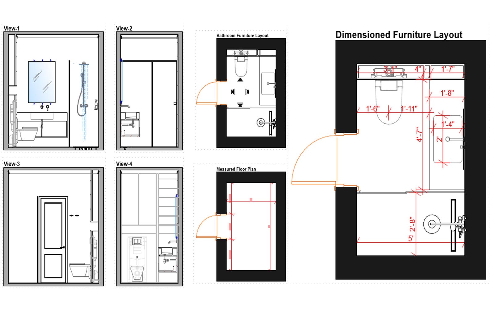 Small Bathroom Floor Plans for 5x8 Bathroom – 7 Layout Ideas With ...