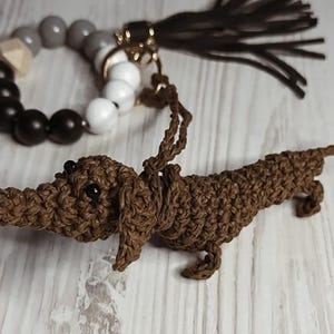 Crochet Pattern Dachshund Pendant PDF, Amigurumi Crochet Pattern, Handmade Crochet Pattern, Dachshund Crochet Pattern, PDF Crochet Pattern