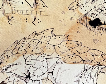 BULETTE: DnD Monster Gold Foil Print (11x14")