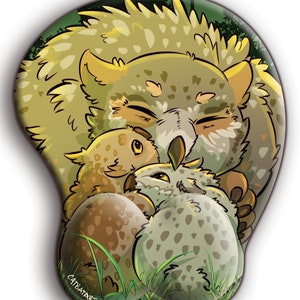 Tappetino per mouse Owlbear Babies (tappetino per mouse Oppai)